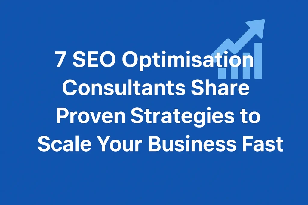7 SEO Optimisation Consultants Share Proven Strategies to Scale Your Business Fast